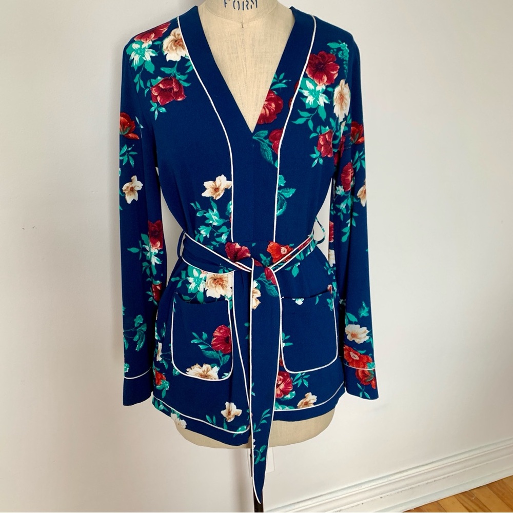 Bleuh Ciel Floral Romper Top Belted - Picture 1 of 8